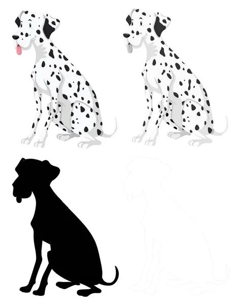 Conjunto de cães dalmation — Vetor de Stock