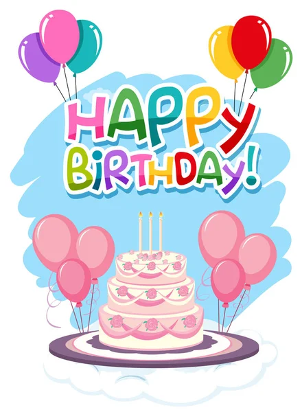 Happy birthday card template — Stock Vector