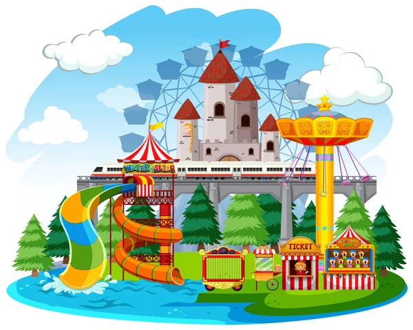 An isolated funfair remplate — Stock Vector