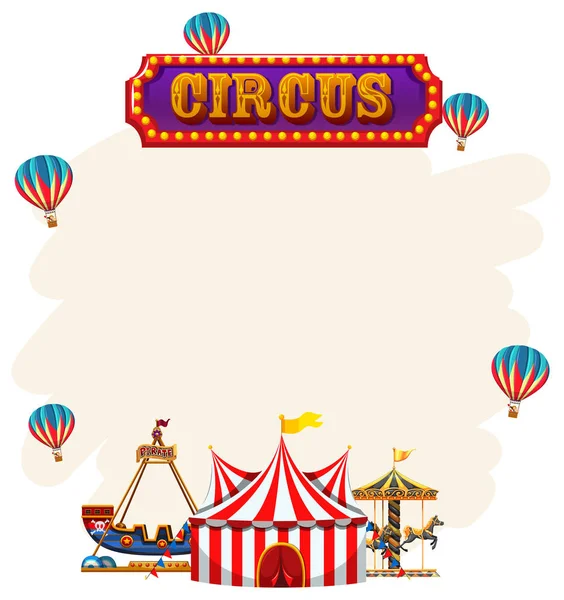 A circus note template — Stock Vector