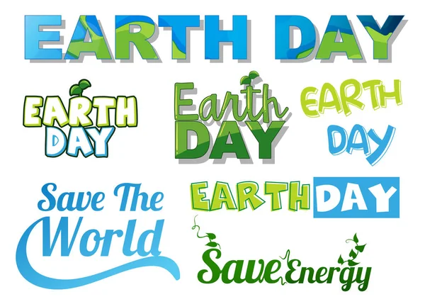 Set of earth banner — Stock Vector