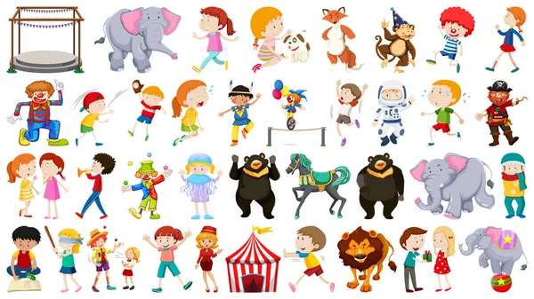 Large Circus themed set — Stock Vector