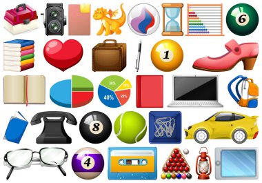 farklı nesnelerin büyük kümesi