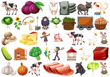 Büyük çiftlik sahnesi seti