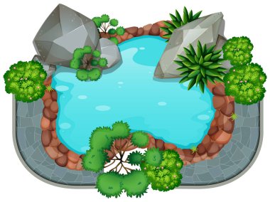 İzole edilmiş bir gölet 