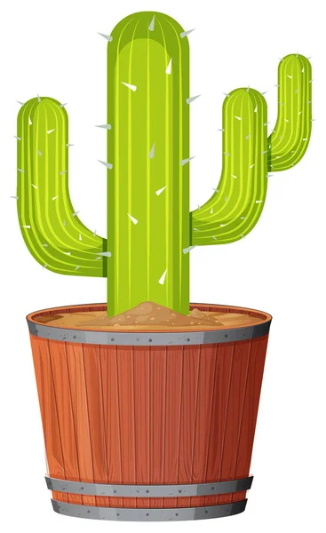 Un cactus dans le pot — Image vectorielle