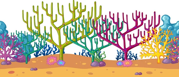 Підводний фон коралових рифів — стоковий вектор