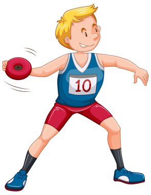 Disk sahnesi atan adam