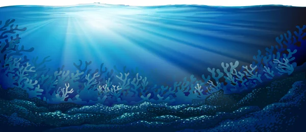 Fundo cena oceano subaquático — Vetor de Stock