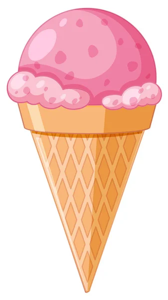 Cono de helado rosa — Archivo Imágenes Vectoriales