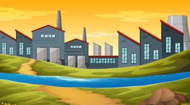 Fabrika açık arka plan sahnesi