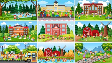 Doğa ayarında sahneler kümesi