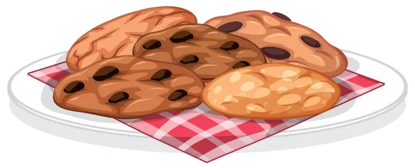 Galleta dulce postre aislado en fondo blanco — Vector de stock