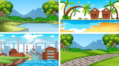 Doğa ayarında sahneler kümesi