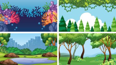 Doğa ayarında sahneler kümesi