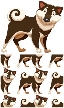 Beyaz üzerinde yalıtılmış Dikişsiz tasarım deseni