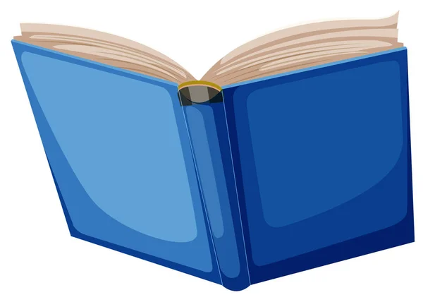 Öppna blå bok om vit — Stock vektor