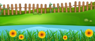 Doğal çevre peyzaj sahne