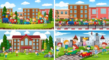 Doğa ayarında sahneler kümesi