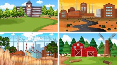 Doğa ayarında sahneler kümesi