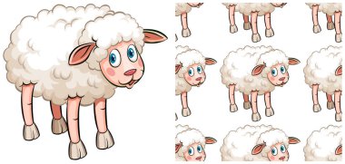 Beyaz üzerinde yalıtılmış Dikişsiz tasarım deseni