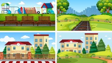 Doğa ayarında sahneler kümesi