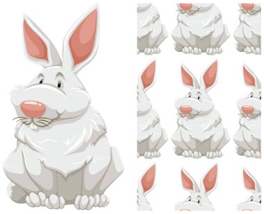 Beyaz üzerinde yalıtılmış Dikişsiz tasarım deseni