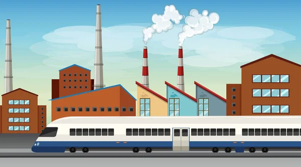 Vervuiling van fabrieks thema scène in de natuur — Stockvector