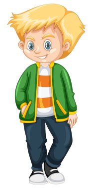 Beyaz arka planda izole sevimli mutlu gülümseyen çocuk