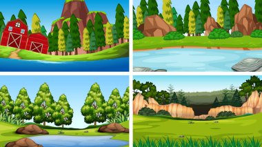 Doğa ayarında sahneler kümesi