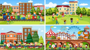 Doğa ayarında sahneler kümesi