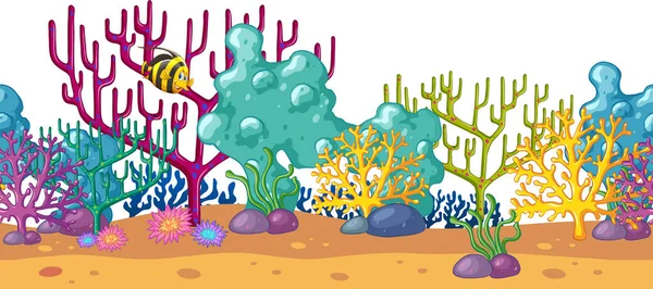珊瑚与鱼隔离 — 图库矢量图片