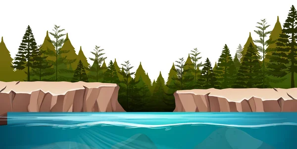 Environnement naturel paysage scène — Image vectorielle