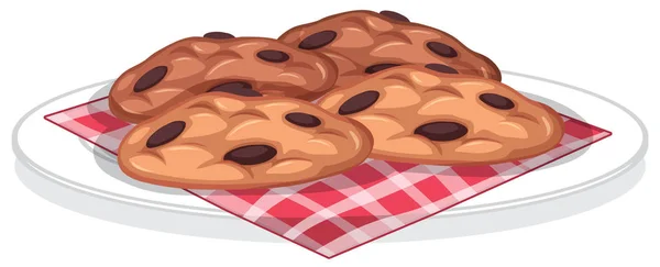 Galleta dulce postre aislado en fondo blanco — Vector de stock