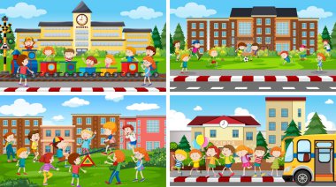 Doğa ayarında sahneler kümesi