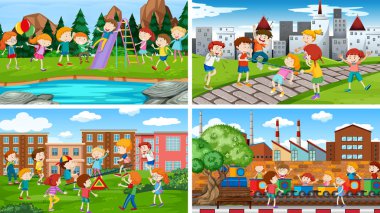 Doğa ayarında sahneler kümesi