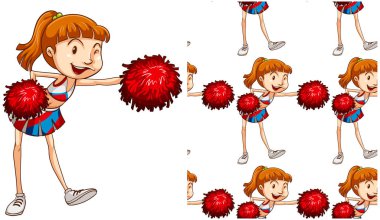 Beyaz üzerinde yalıtılmış Dikişsiz tasarım deseni