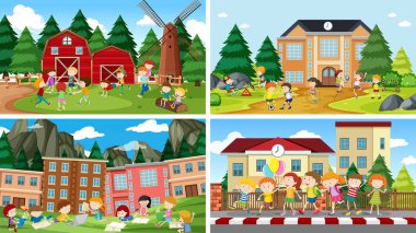 Doğa ayarında sahneler kümesi