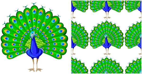 Patrón de diseño sin costuras aislado en blanco — Archivo Imágenes Vectoriales