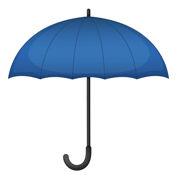 Guarda-chuva azul no fundo branco — Vetor de Stock