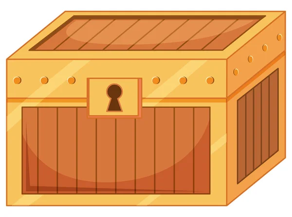 Boîte au trésor verrouillée isolée — Image vectorielle
