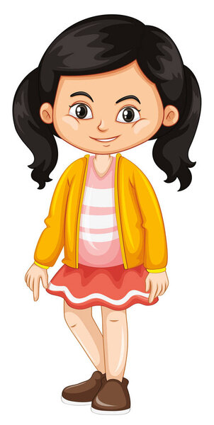 Девушка с счастливой улыбкой на белом фоне
