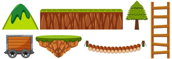 Elementos de juego en blanco — Archivo Imágenes Vectoriales