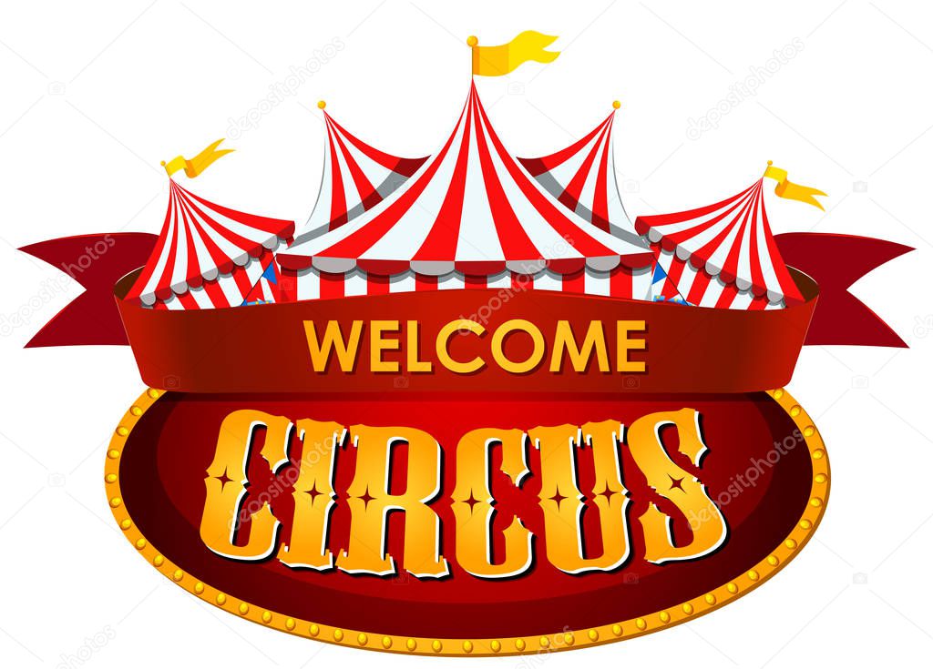 Circus, fun fair, amusement park theme template