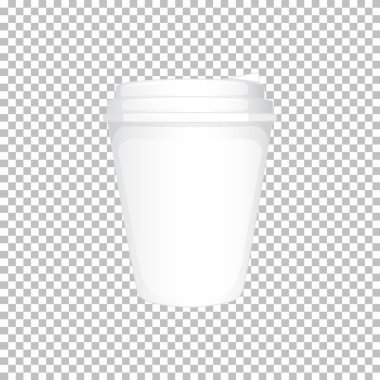 Kapaklı beyaz plastik bardak