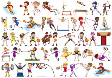 Çocuklar tarafından spor faaliyetleri, kızlar, çocuklar, izole sporcular