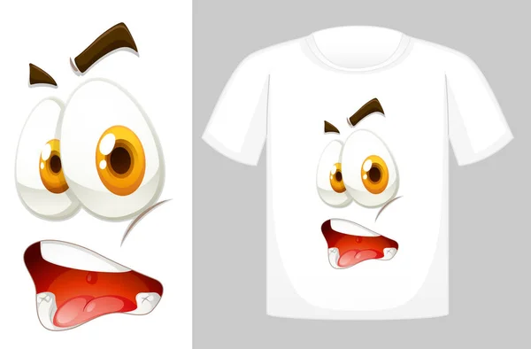 T-shirt design com gráfico na frente — Vetor de Stock