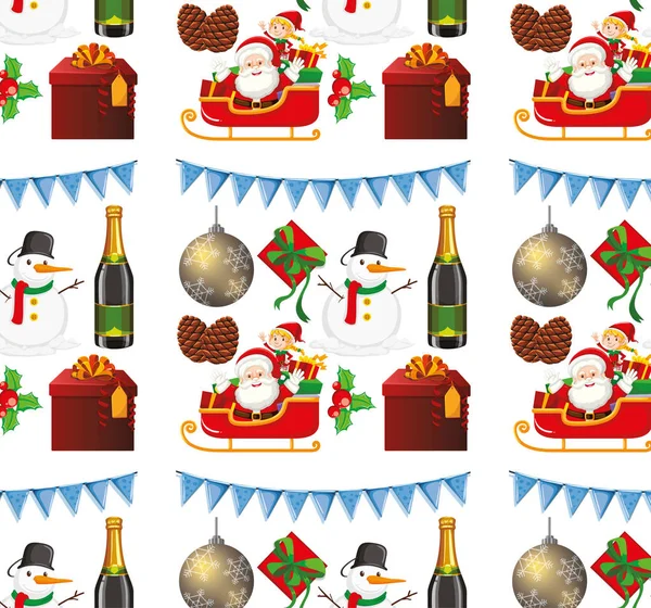 Noel teması ile dikişsiz arka plan tasarımı