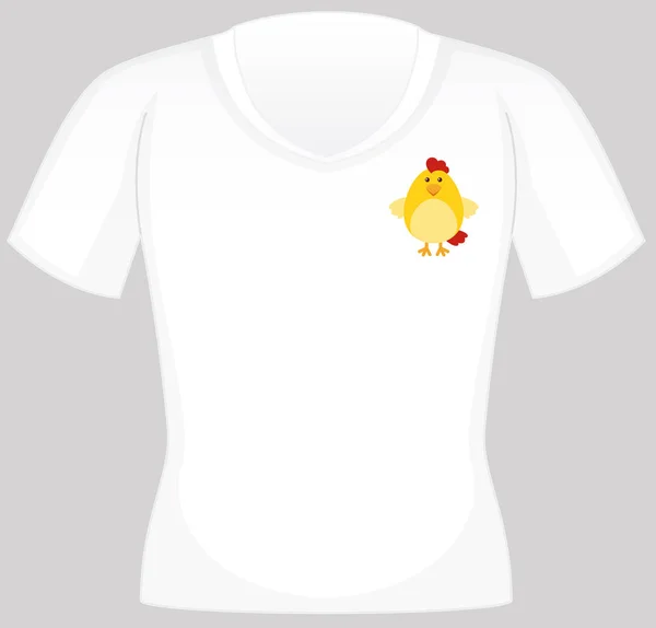 T-shirt design com gráfico na frente — Vetor de Stock