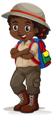 Beyaz arka planda izole sevimli mutlu gülümseyen çocuk